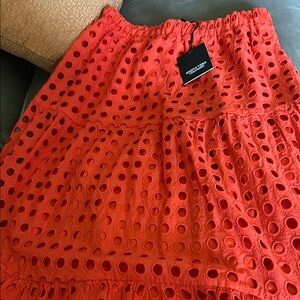 Vera Wang Orange Mini Skirt